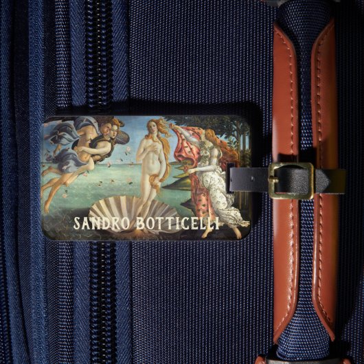 De Geboorte van Venus door Sandro Botticelli Bagagelabel (Voorkant Insitu 4)