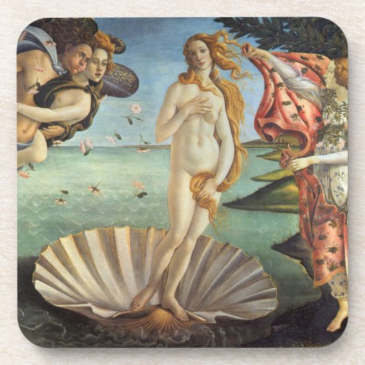 De geboorte van Venus door Sandro Botticelli Bier Onderzetter (Voorkant)