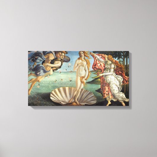De geboorte van Venus door Sandro Botticelli Canvas Afdruk (Voorkant)