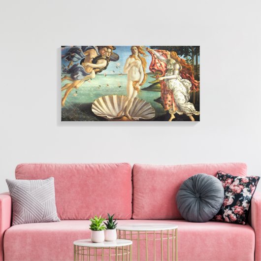 De geboorte van Venus door Sandro Botticelli Canvas Afdruk (Insitu (Woonkamer))