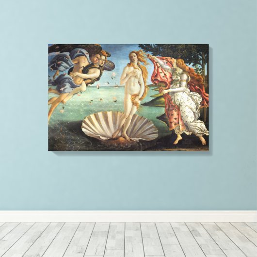 De Geboorte van Venus door Sandro Botticelli Canvas Afdruk (Insitu (Houten vloer))