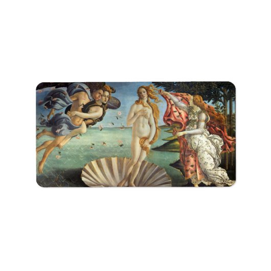 De geboorte van Venus door Sandro Botticelli Etiket (Voorkant)