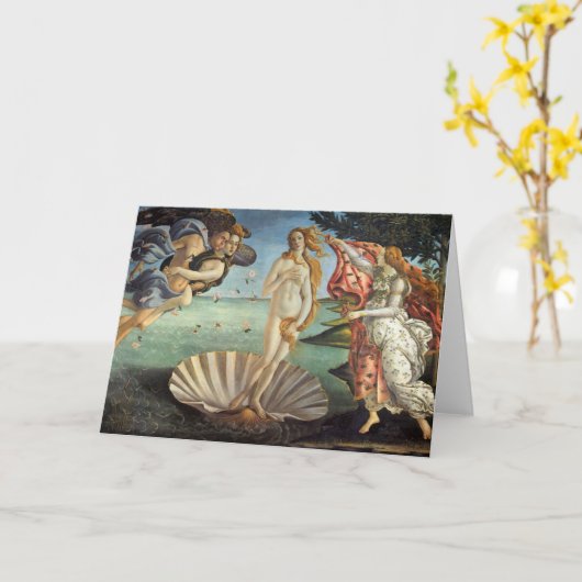 De geboorte van Venus door Sandro Botticelli Kaart (Gele Bloem)