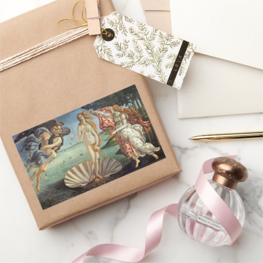 De geboorte van Venus door Sandro Botticelli Rechthoekige Sticker (Geschenken)