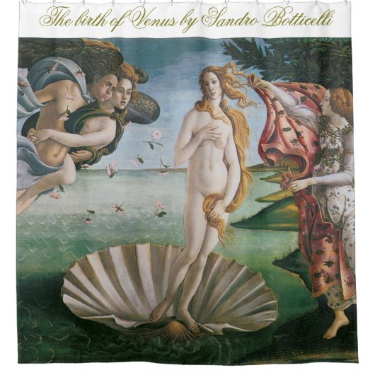 De geboorte van Venus door Sandro Botticelli,Renai Douchegordijn (Voorkant)