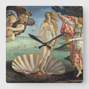 De geboorte van Venus door Sandro Botticelli Vierkante Klok