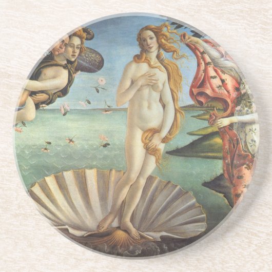 De geboorte van Venus door Sandro Botticelli Zandsteen Onderzetter (Voorkant)