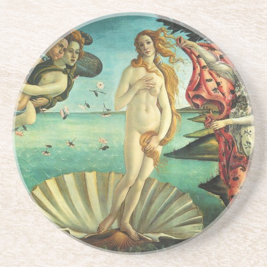De geboorte van Venus door Sandro Botticelli Zandsteen Onderzetter (Voorkant)