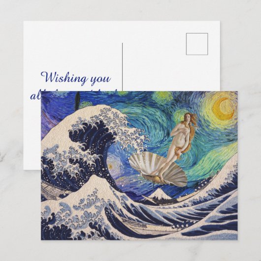 De geboorte van Venus in de Grote Golf Briefkaart (Voorkant / Achterkant)