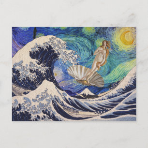 De geboorte van Venus in de Grote Golf Briefkaart