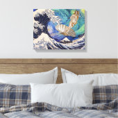 De geboorte van Venus in de Grote Golf Canvas Afdruk (Insitu (Slaapkamer))