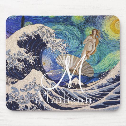 De geboorte van Venus in de Grote Golf Muismat (Voorkant)