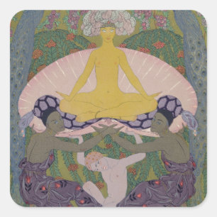 De geboorte van Venus (inkt en W/c op papier) (zie Vierkante Sticker