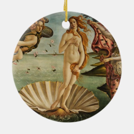 De geboorte van Venus Keramisch Ornament (Achterkant)