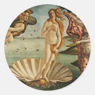 De geboorte van Venus Ronde Sticker