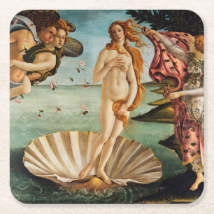 De geboorte van Venus, Sandro Botticelli, 1485 Kartonnen Onderzetters