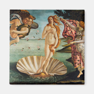 De geboorte van Venus, Sandro Botticelli, 1485 Magneet