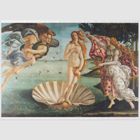 De geboorte van Venus, Sandro Botticelli, 1485 Tissuepapier (Voorkant)