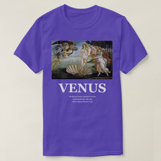 De geboorte van Venus Sandro Botticelli 6 T-shirt (Design voorkant)
