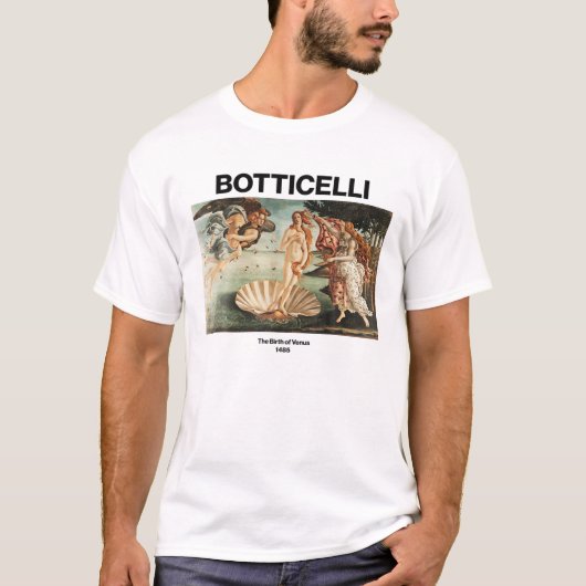 De geboorte van Venus, Sandro Botticelli - beroemd T-shirt (Voorkant)