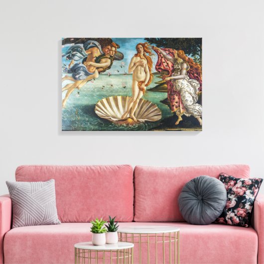De Geboorte van Venus | Sandro Botticelli | Canvas Afdruk (Insitu (Woonkamer))