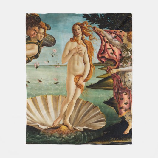 De geboorte van Venus, Sandro Botticelli Fleece Deken (Voorkant)