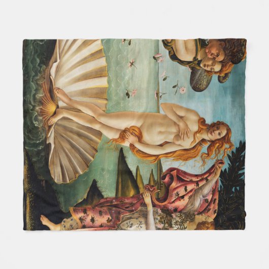 De geboorte van Venus, Sandro Botticelli Fleece Deken (Voorkant (Horizontaal))