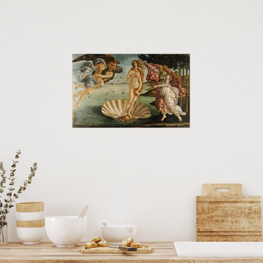 De geboorte van Venus - Sandro Botticelli Poster (Keuken)