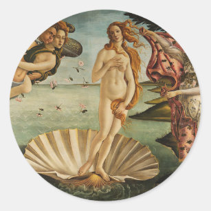 De geboorte van Venus - Sandro Botticelli Ronde Sticker