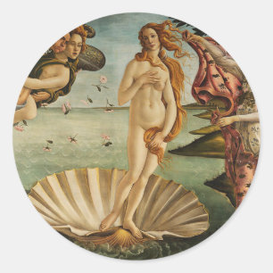 De geboorte van Venus - Sandro Botticelli Ronde Sticker