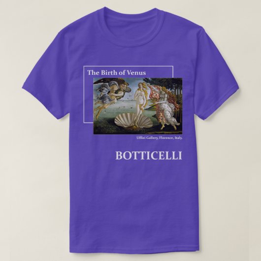 De geboorte van Venus Sandro Botticelli T-shirt (Design voorkant)