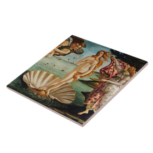 De geboorte van Venus, Sandro Botticelli Tegeltje (Zijkant)