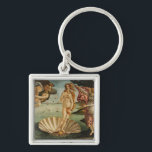 De geboorte van Venus Sleutelhanger<br><div class="desc">De geboorte van Venus door Sandro Botticelli De geboorte van Venus is een schilderij van Sandro Botticelli uit 1486. Botticelli werd opgedragen het werk van de familie van de Medici van Florence te schilderen. Het toont de godin Venus, die uit het zee is voortgekomen als volgroeide vrouw, die aan de...</div>