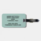 De geboorte van Venus van Sandro Botticelli Bagagelabel (Achterkant horizontaal)