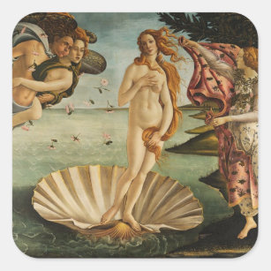 De geboorte van Venus Vierkante Sticker