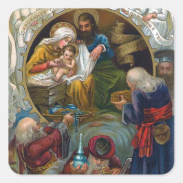 "De Geboorte" Vierkante Sticker