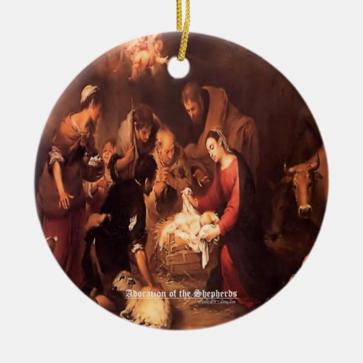 De Geboorteherders 1668 Schrift Keramisch Ornament (Voorkant)