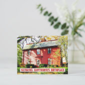 De Geboorteplaats van Hawthorne van Nathaniel, Briefkaart (Staand voorkant)