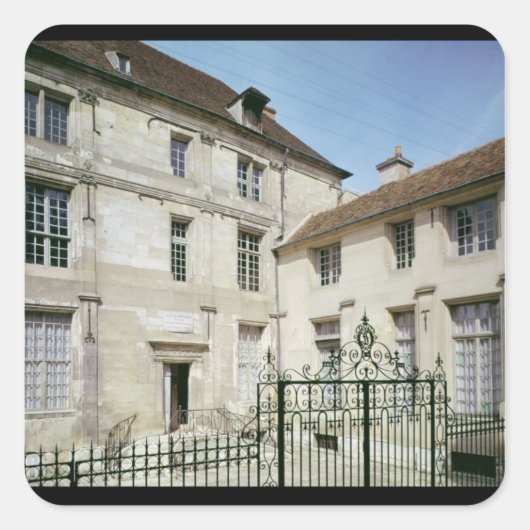 De geboorteplaats van Jean de la Fontaine Vierkante Sticker (Voorkant)