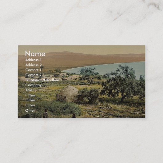 De geboorteplaats van Mary Magdalene, Magdala, Hei Visitekaartje (Voorkant)