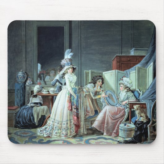 De geborduurde cupid muismat (Voorkant)