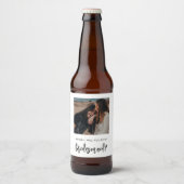 De geborstelde Foto van het Manuscript zal u Mijn Bier Etiket (Voorkant)