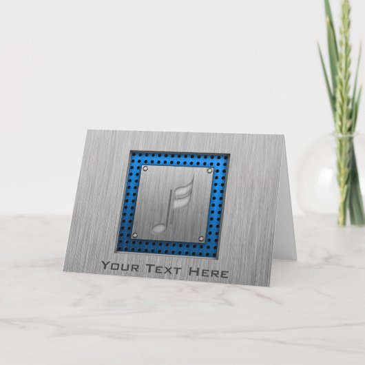 De geborstelde metaal-Blik Nota van de Muziek Kaart (Voorkant)