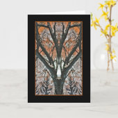 De gebrande Kaart van de Bezinning van de Boom (Gele Bloem)