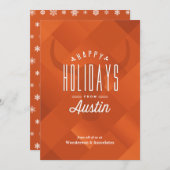 De gebrande Oranje Kaart van de Vakantie van (Voorkant / Achterkant)