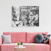 De gebroeders Martin in de studio in het Zuiden Canvas Afdruk (Insitu (Woonkamer))