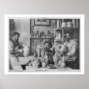 De gebroeders Martin in de studio in het Zuiden Poster