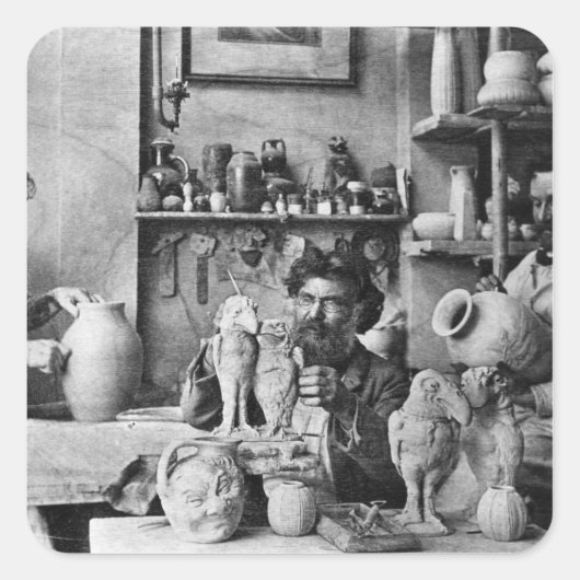 De gebroeders Martin Vierkante Sticker (Voorkant)