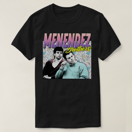 De gebroeders Menendez 90s vormden retro graphics  T-shirt (Design voorkant)