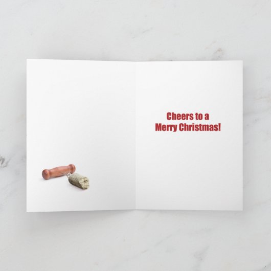 De gebroken Cork Kaart van de Grap van Kerstmis (Binnen)